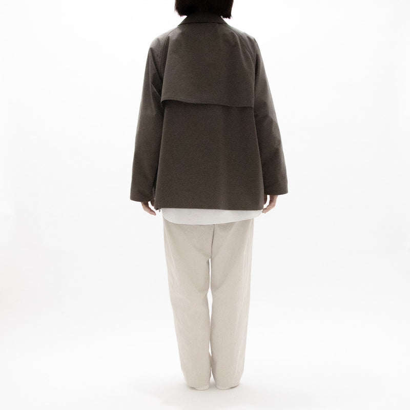 Zip and Button Short Coat