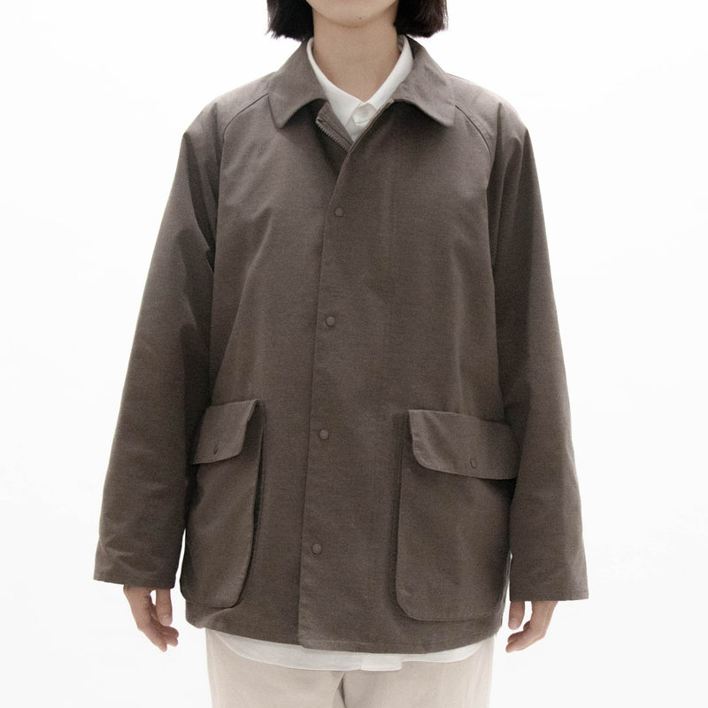 Zip and Button Short Coat