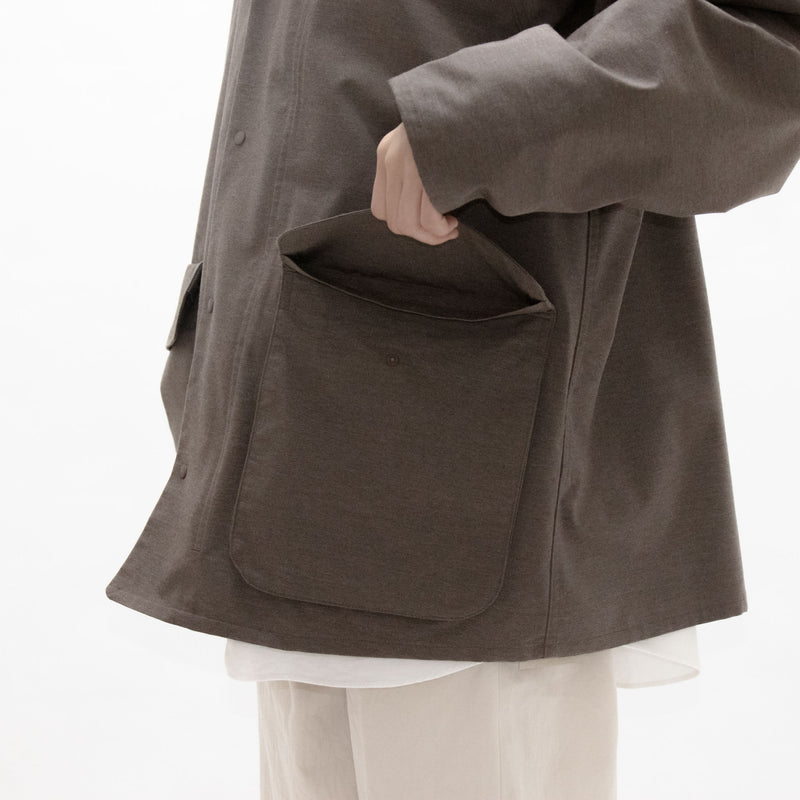 Zip and Button Short Coat