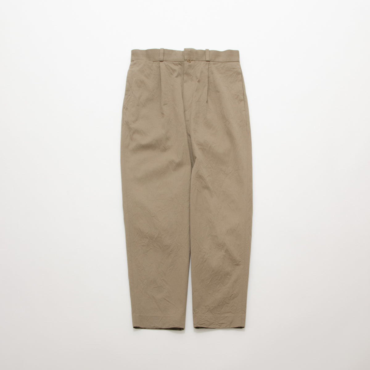 Chino Cloth Trousers Tuck Tapered – YAECAYA