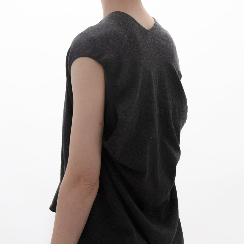 Recycle Cotton Knit Sleeveless Pullover