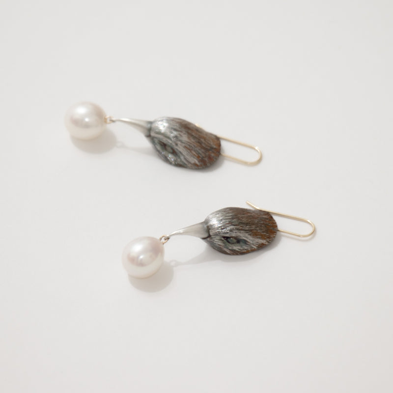 Earrings Bird Head with Egg