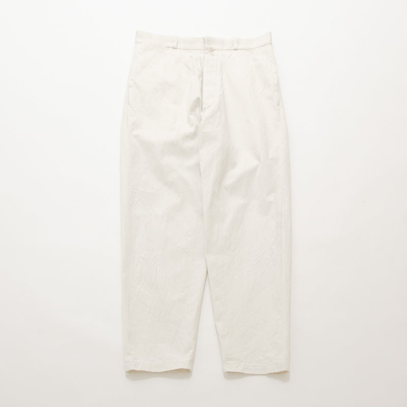 Chino Cloth Trousers Wide Tapered