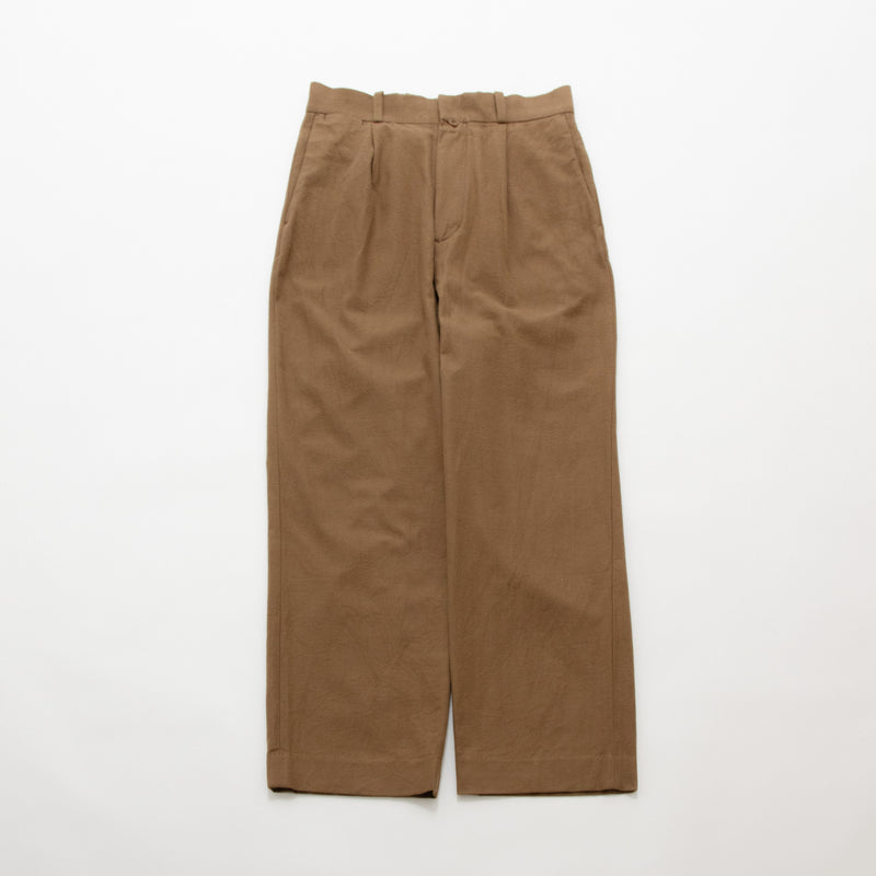Chino Cloth Trousers Tuck Straight