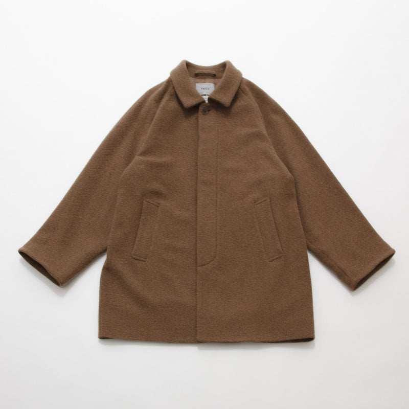 Recycle Wool Tweed Soutien Collar Coat Short