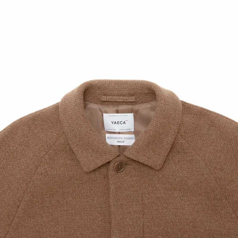 Recycle Wool Tweed Soutien Collar Coat Short