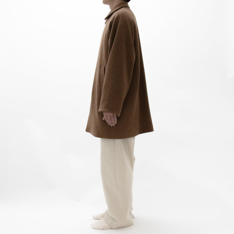 Recycle Wool Tweed Soutien Collar Coat Short