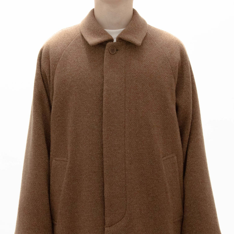 Recycle Wool Tweed Soutien Collar Coat Short