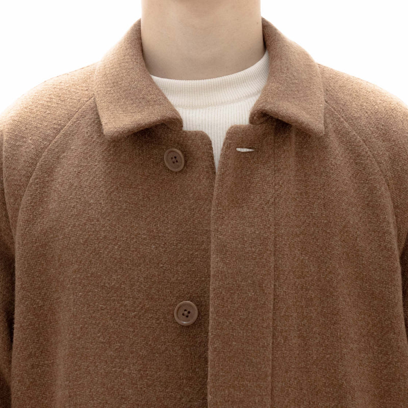 Recycle Wool Tweed Soutien Collar Coat Short