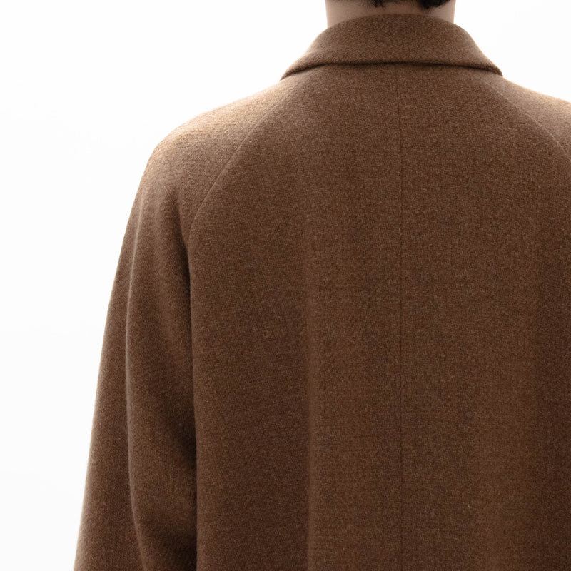 Recycle Wool Tweed Soutien Collar Coat Short