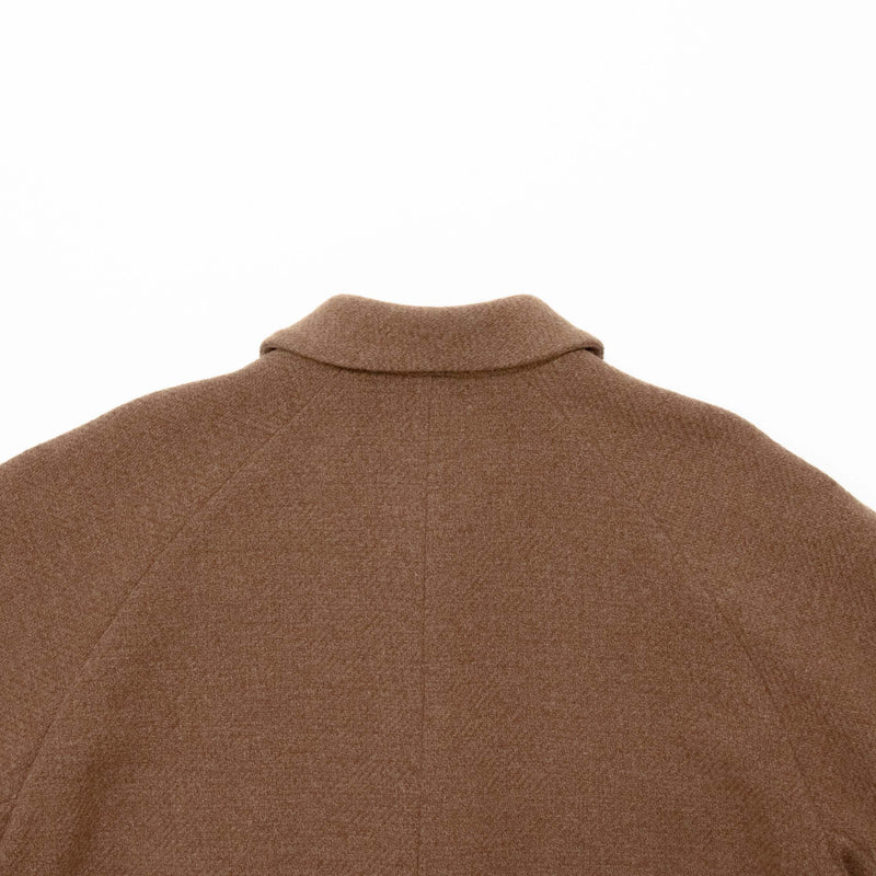 Recycle Wool Tweed Soutien Collar Coat Short
