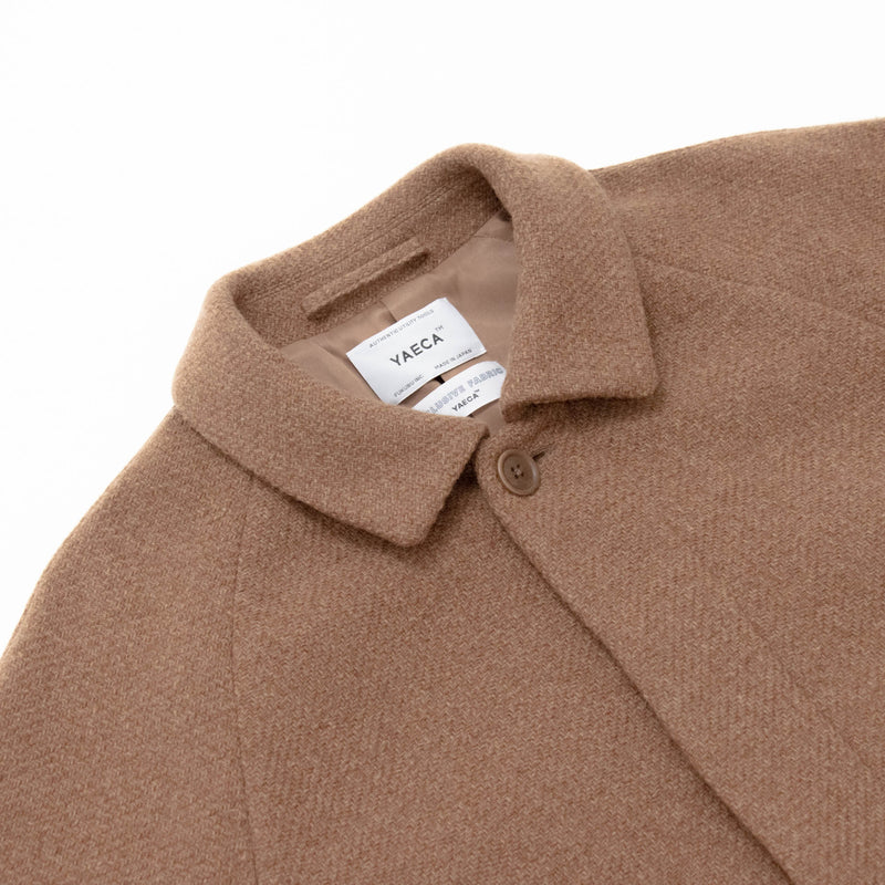 Recycle Wool Tweed Soutien Collar Coat Short