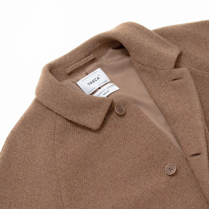 Recycle Wool Tweed Soutien Collar Coat Short