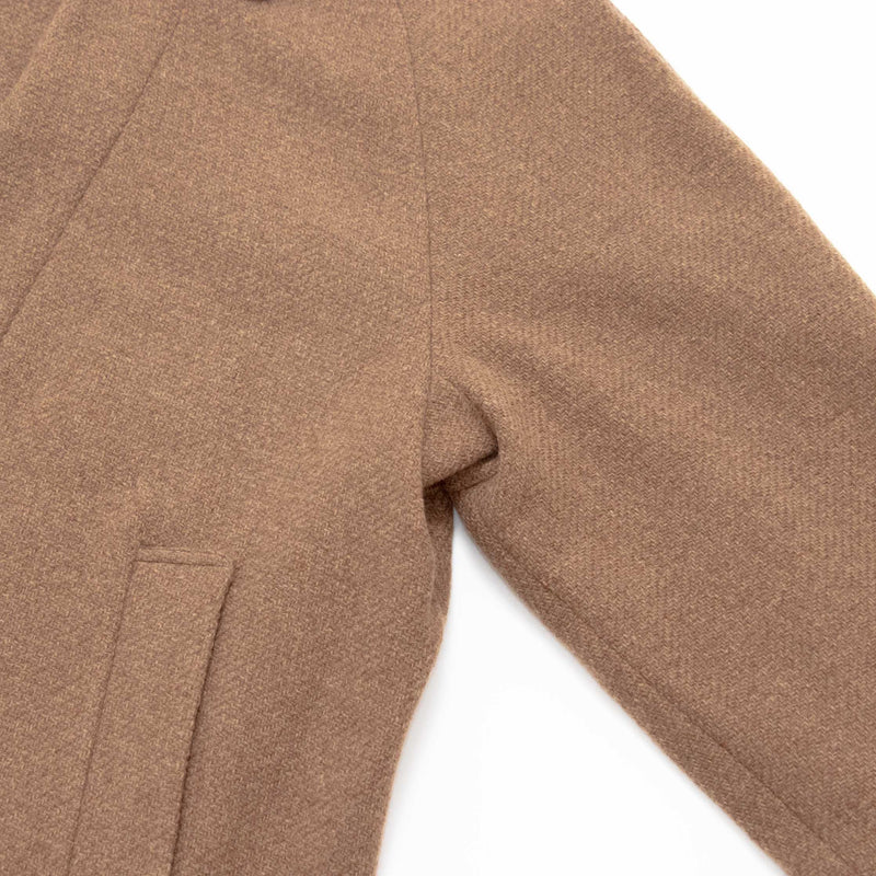 Recycle Wool Tweed Soutien Collar Coat Short