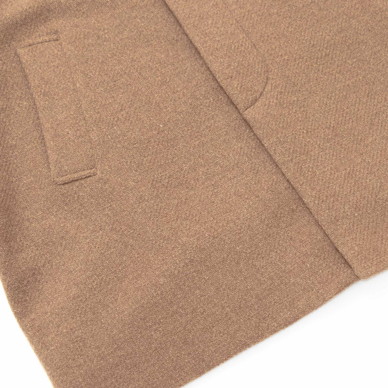Recycle Wool Tweed Soutien Collar Coat Short