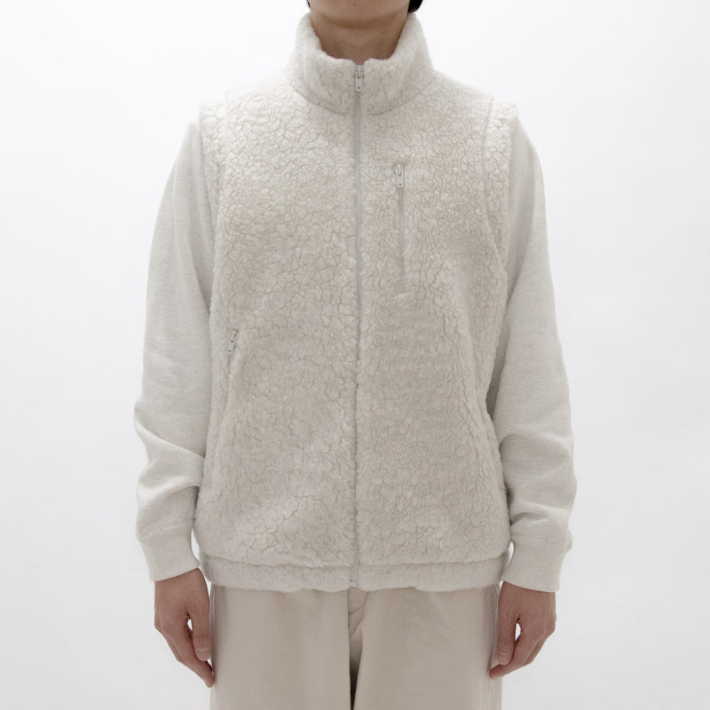 Natural Wool Fleece Vest