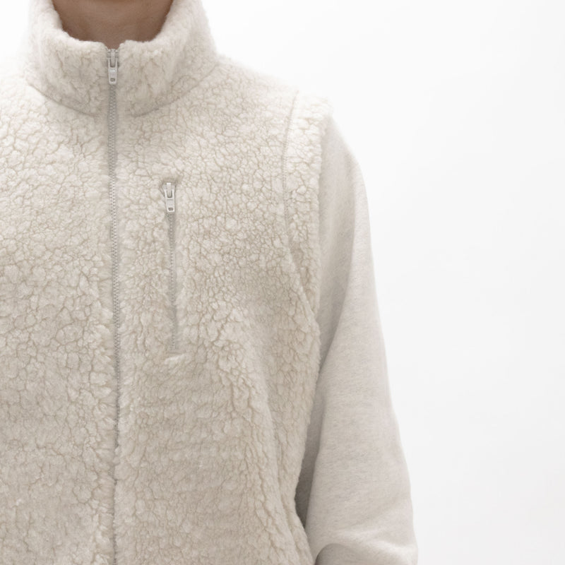 Natural Wool Fleece Vest