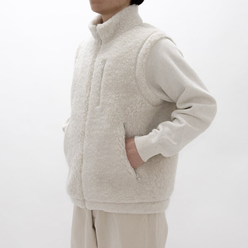 Natural Wool Fleece Vest