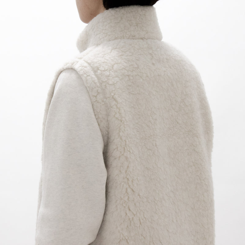 Natural Wool Fleece Vest