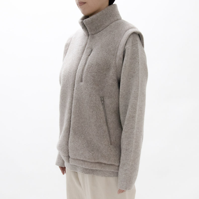 Natural Wool Fleece Vest