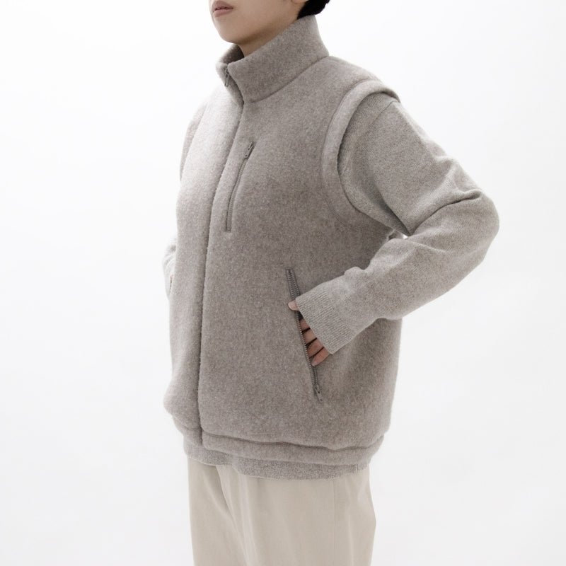 Natural Wool Fleece Vest