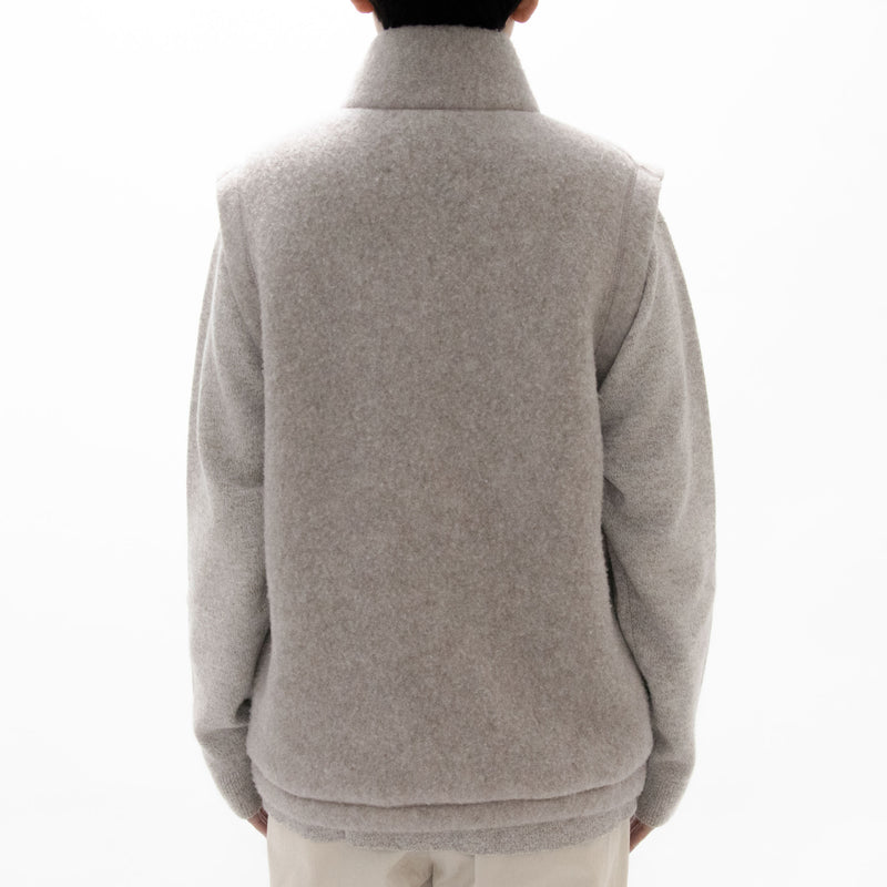 Natural Wool Fleece Vest
