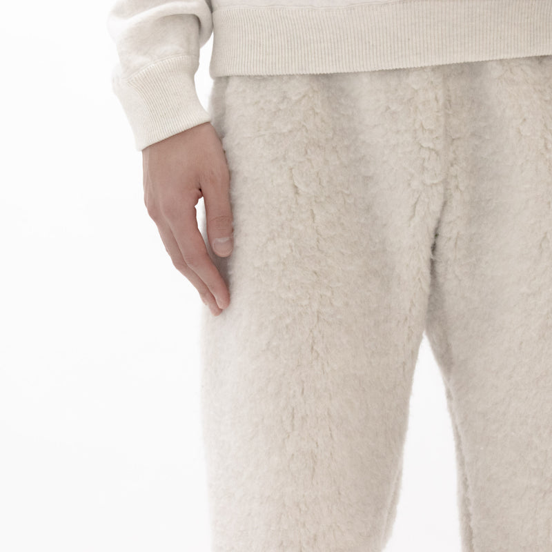 Natural Wool Fleece Easy Trousers