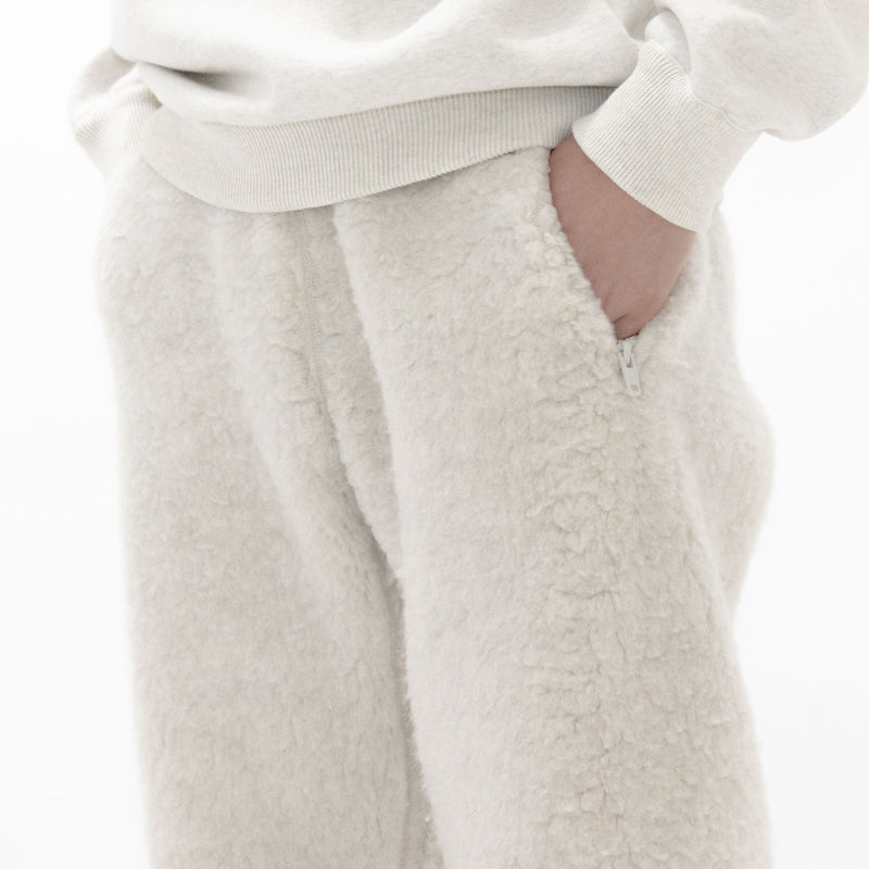 Natural Wool Fleece Easy Trousers