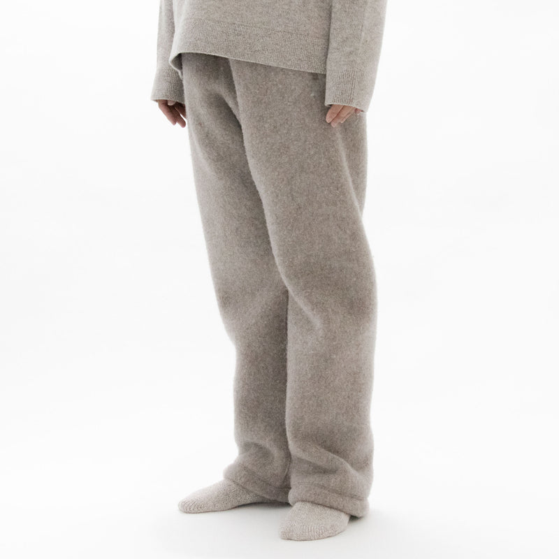 Natural Wool Fleece Easy Trousers