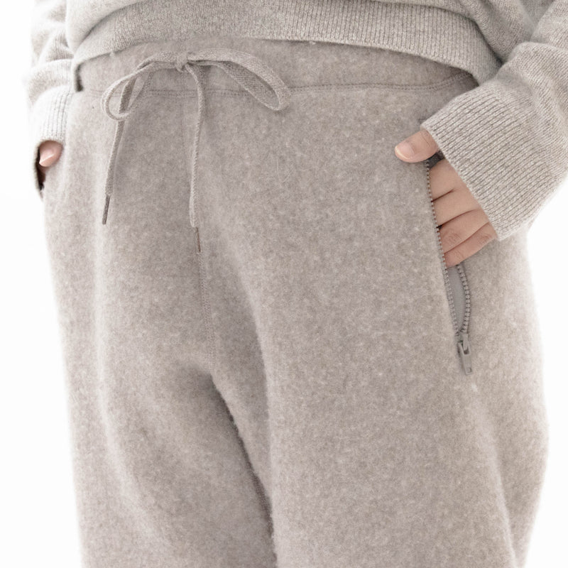 Natural Wool Fleece Easy Trousers