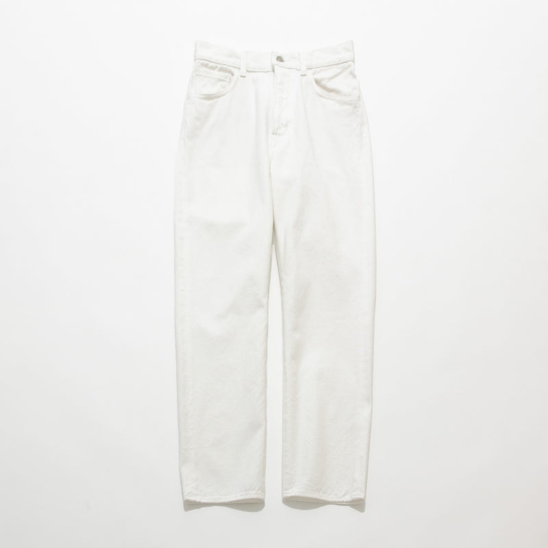 White & Black Denim Trousers