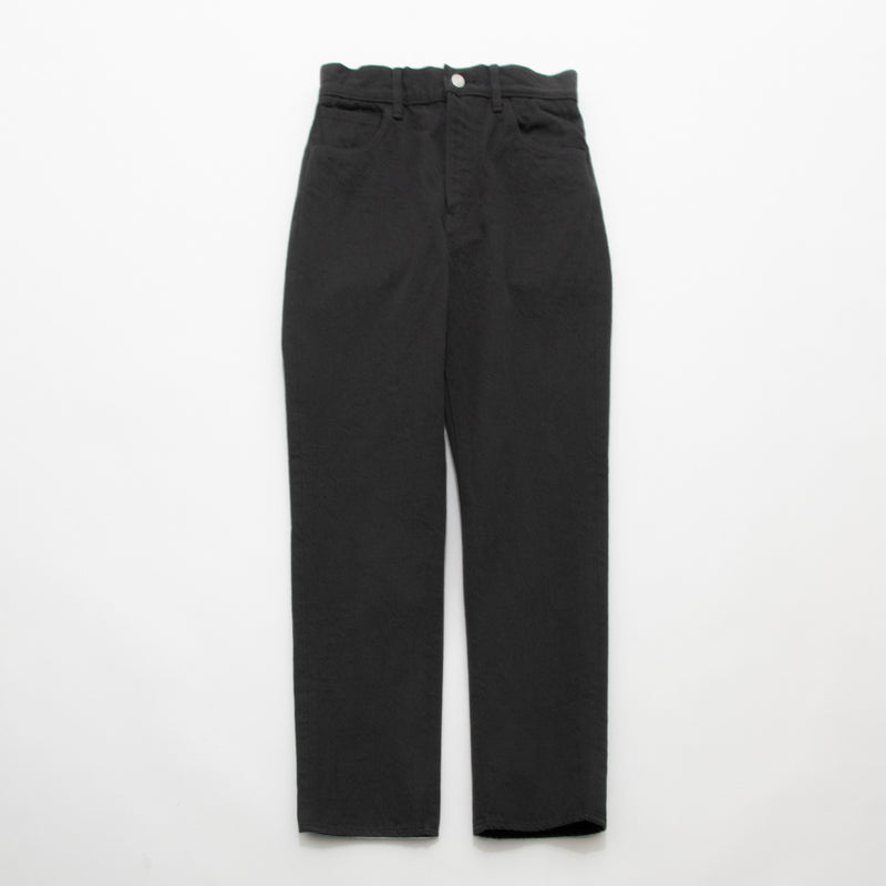 White & Black Denim Trousers