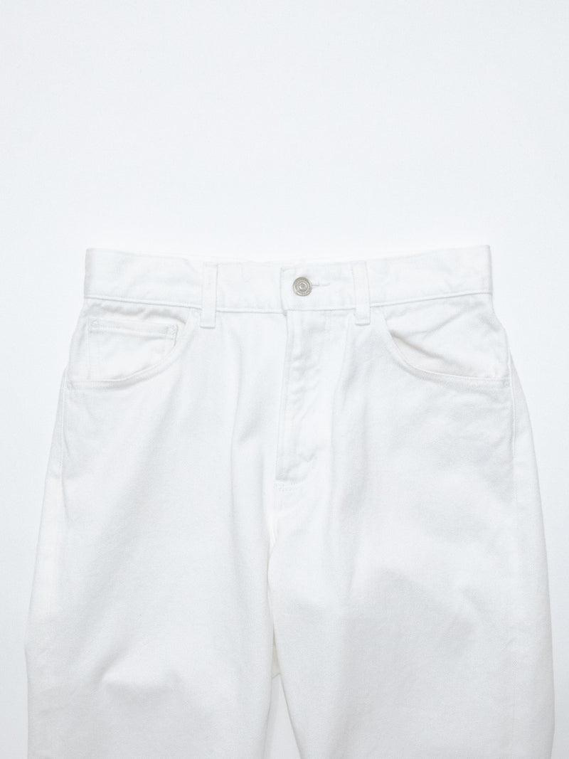 White & Black Denim Trousers