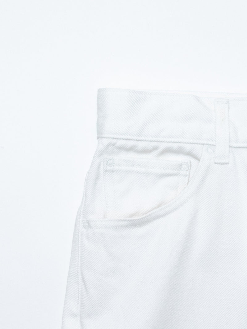 White & Black Denim Trousers