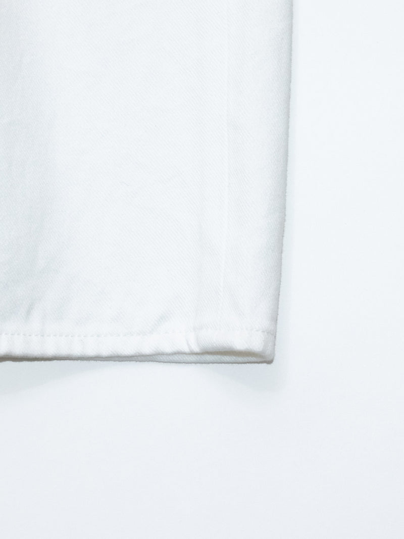 White & Black Denim Trousers