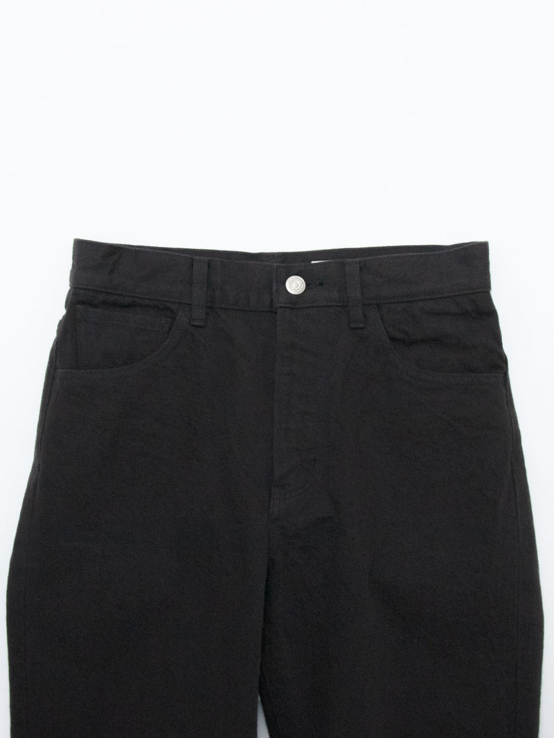 White & Black Denim Trousers