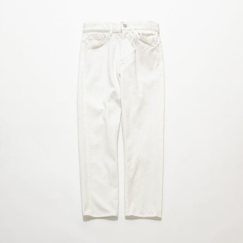 White & Black Denim Trousers