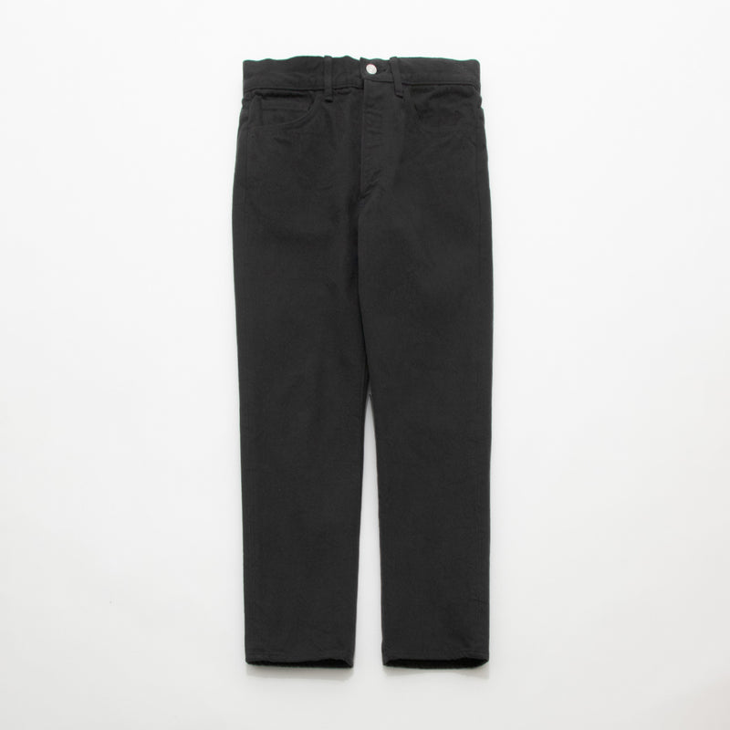 White & Black Denim Trousers