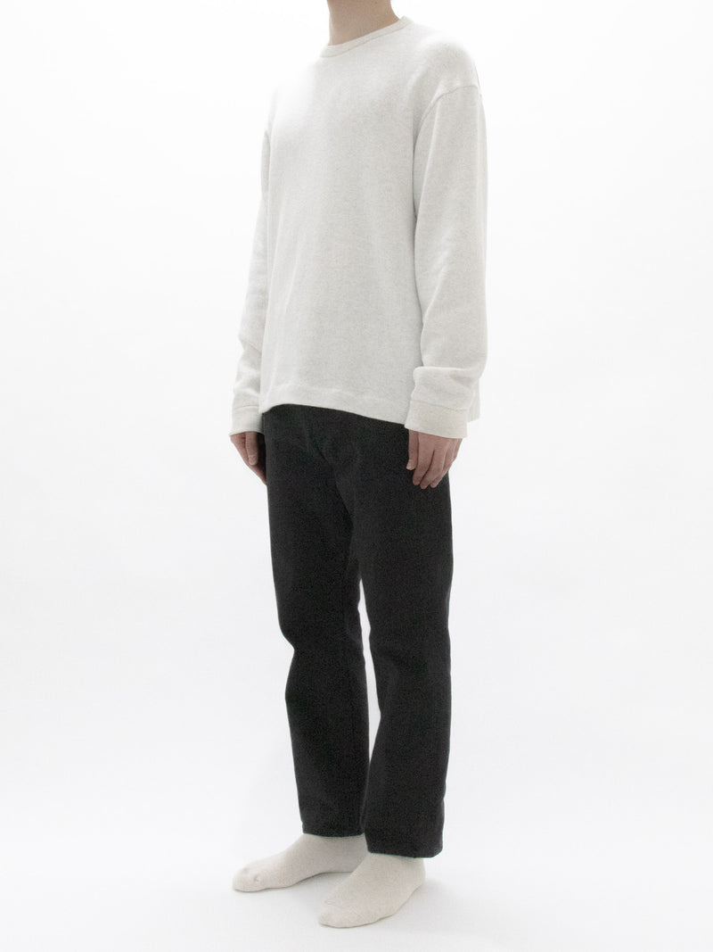 White & Black Denim Trousers