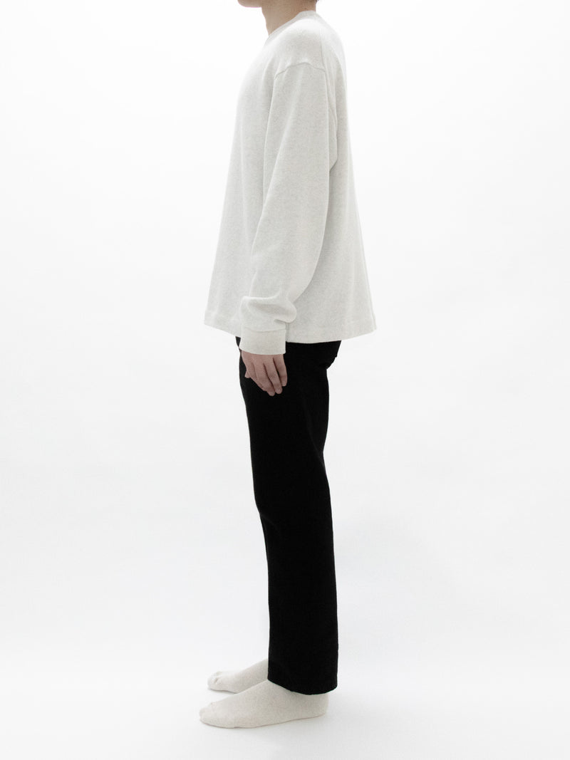 White & Black Denim Trousers