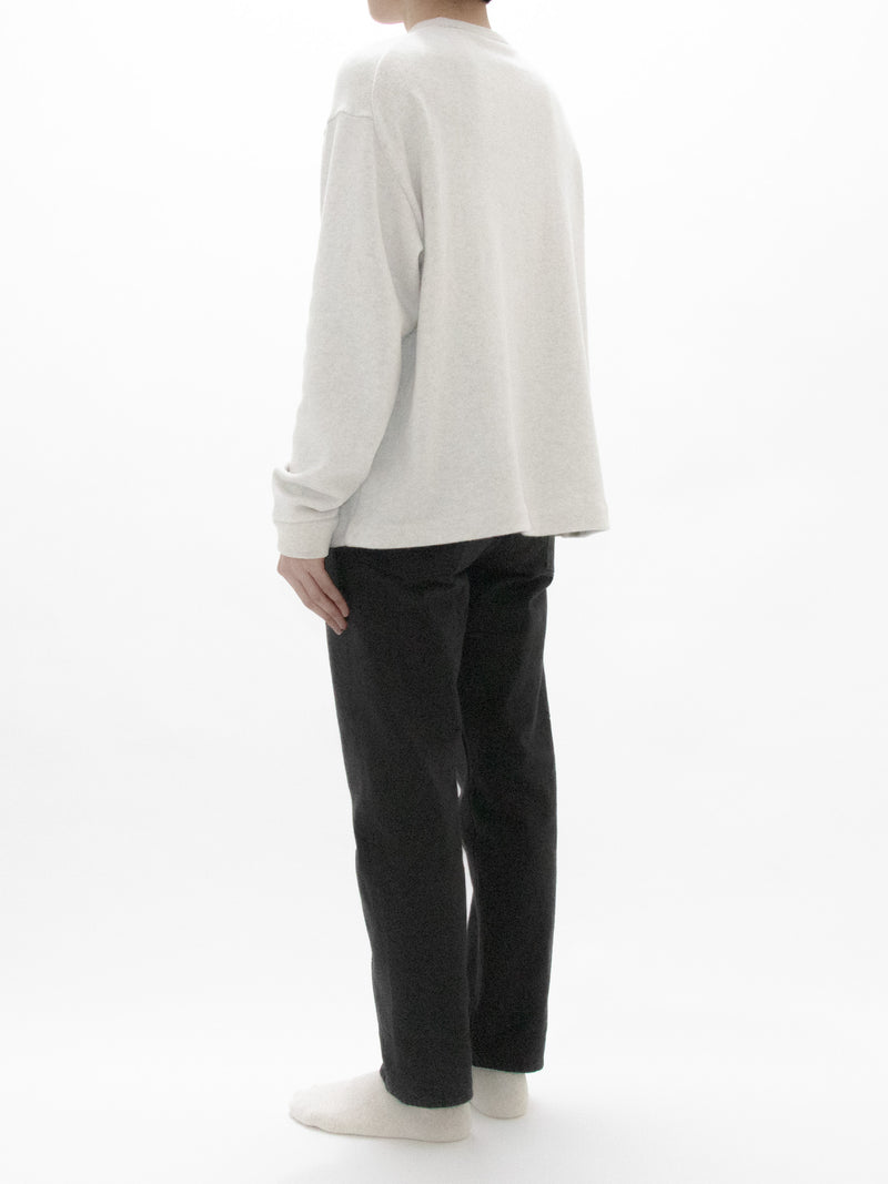 White & Black Denim Trousers