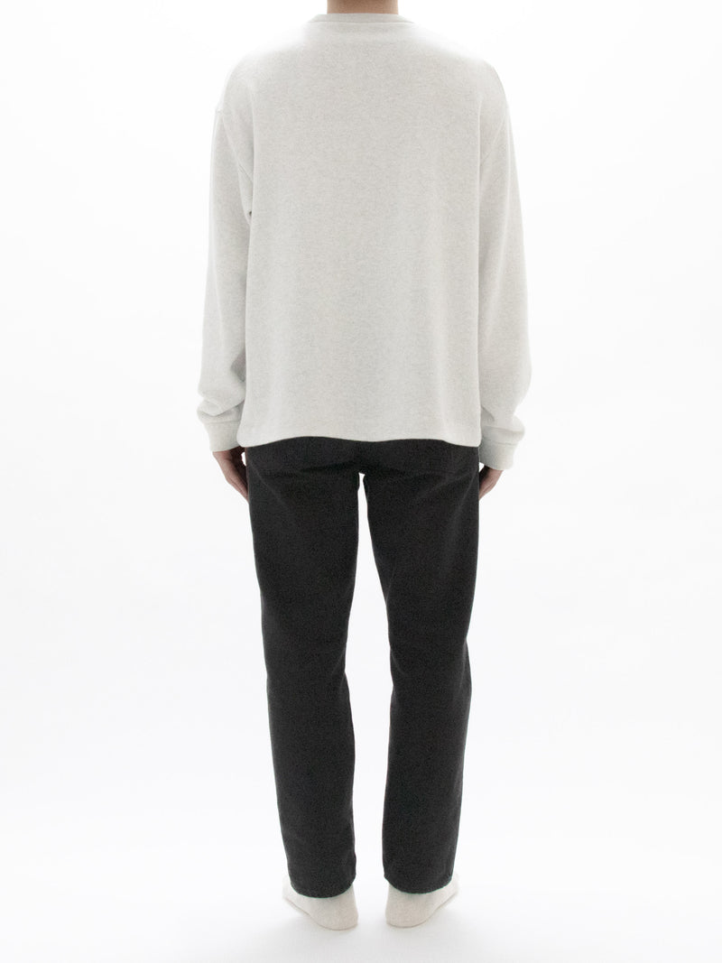 White & Black Denim Trousers