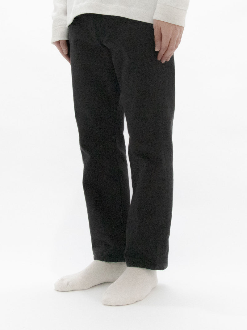 White & Black Denim Trousers