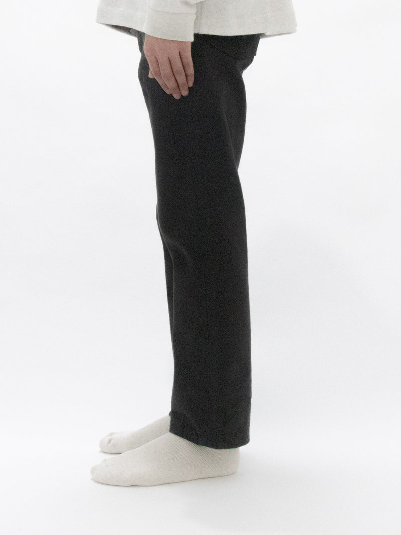 White & Black Denim Trousers