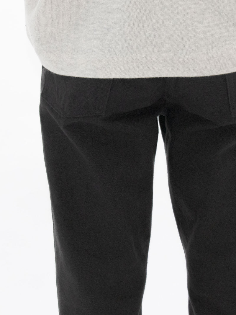 White & Black Denim Trousers