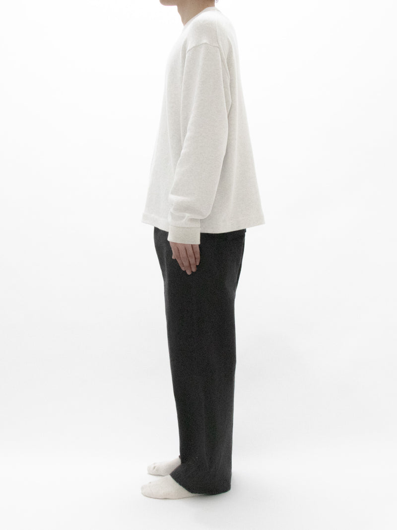White & Black Denim Trousers Wide
