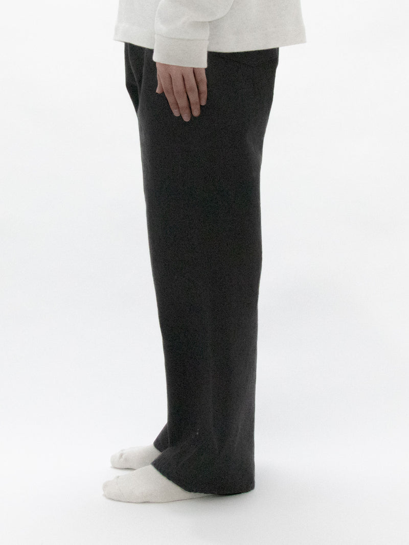 White & Black Denim Trousers Wide