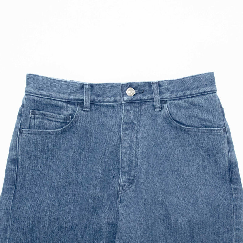 Used Blue Denim Trousers Wide
