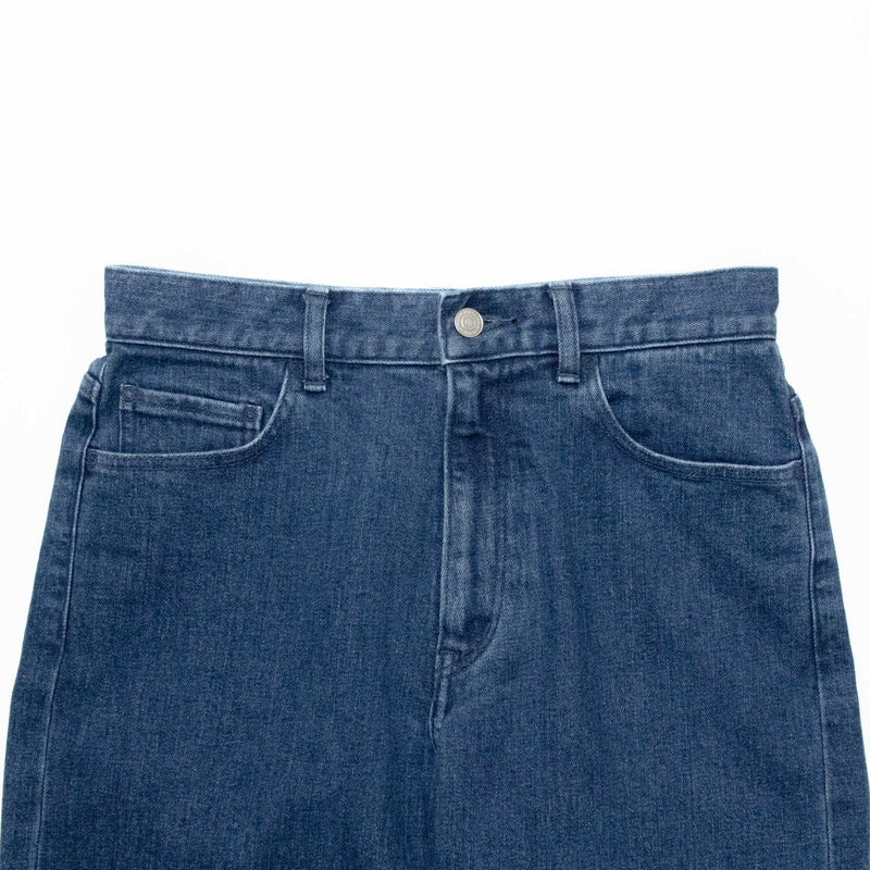Used Blue Denim Trousers Wide