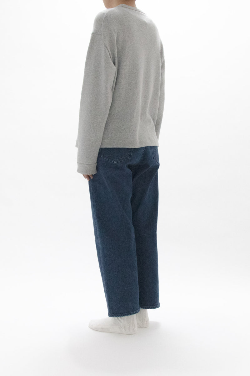 Used Blue Denim Trousers Wide